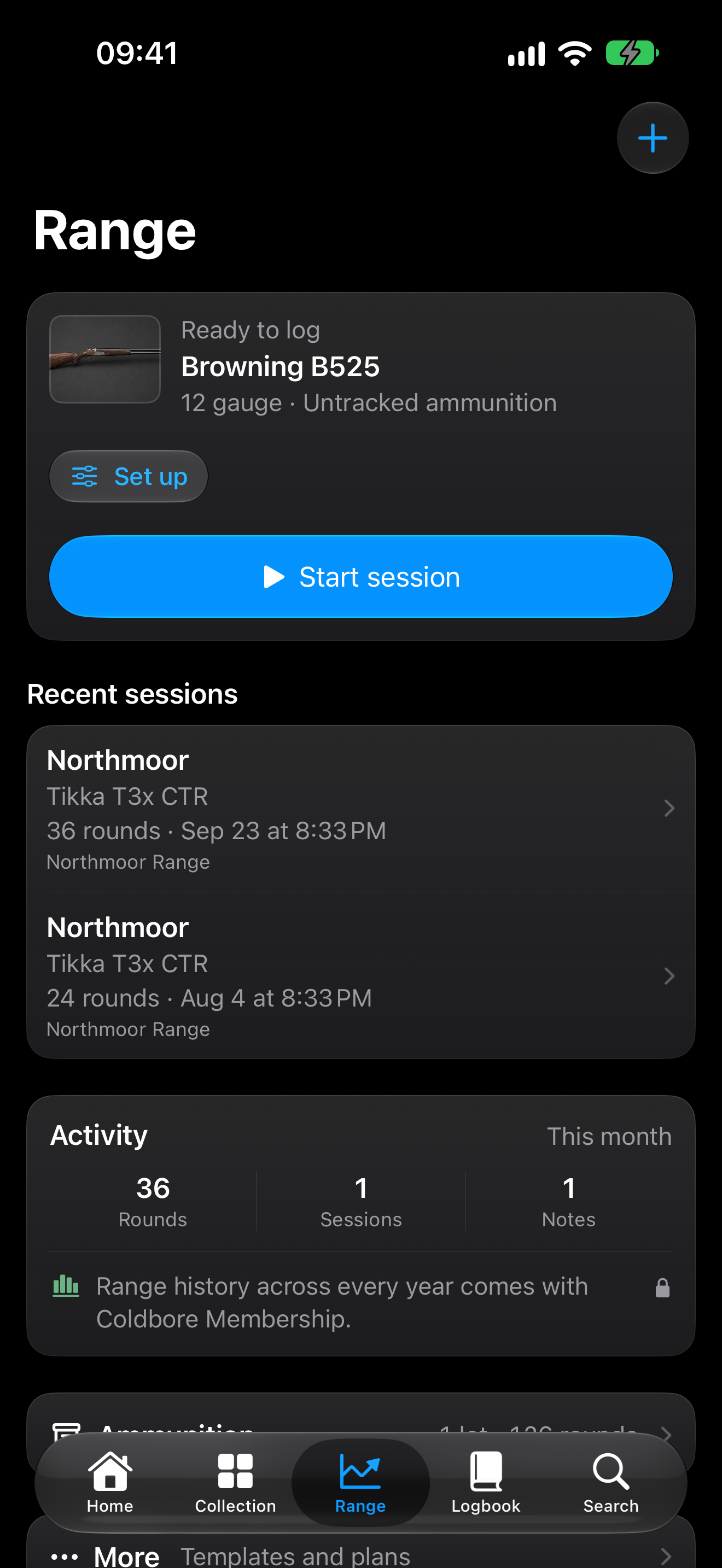 Range visits, recorded together